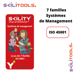 jeu de 7 familles de l'iso 45001 jeu pédagogique de cartes systèmes de management santé sécurité au travail
